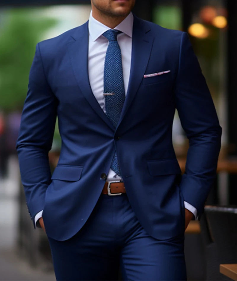 Mannen | Pak met getailleerd jasje en bijpassende broek