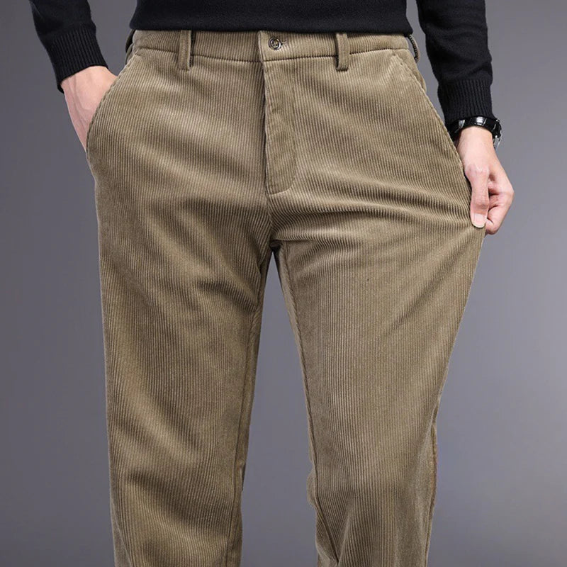Mannen | Broek met rits aan de voorkant en minimalistische stijl