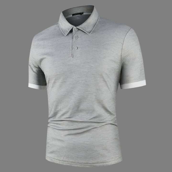 Mannen | Poloshirt met subtiele contrasttrim en rechte pasvorm