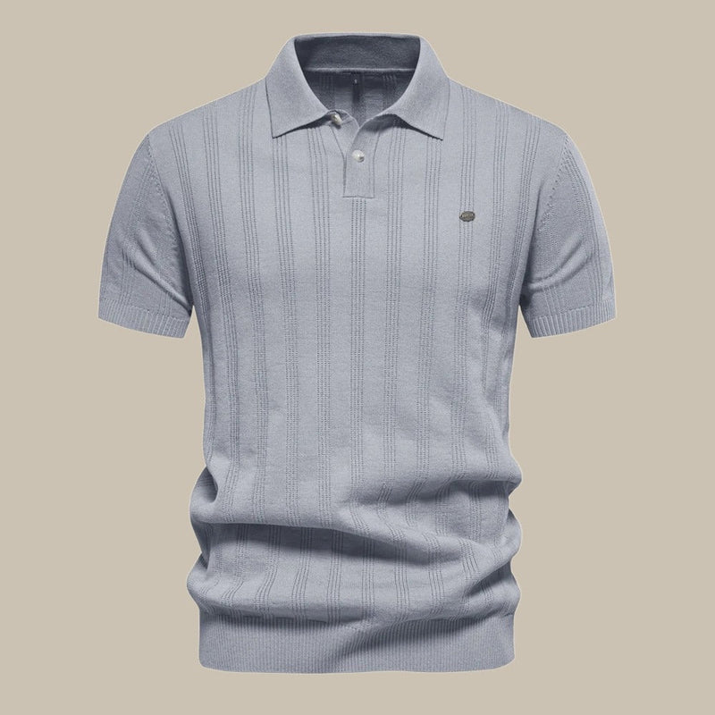 Mannen | Polo met verticale strepen en tijdloos ontwerp
