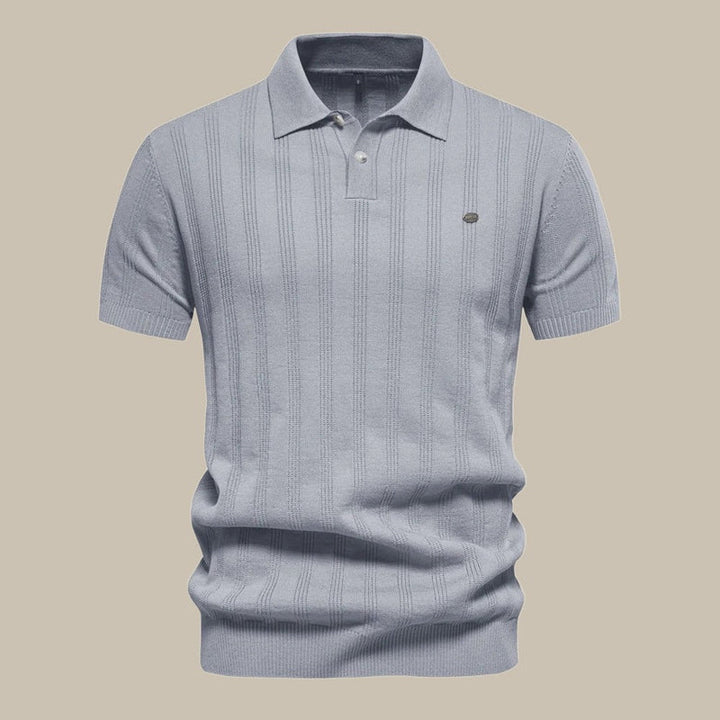 Mannen | Polo met verticale strepen en tijdloos ontwerp