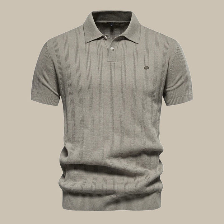 Mannen | Polo met verticale strepen en tijdloos ontwerp
