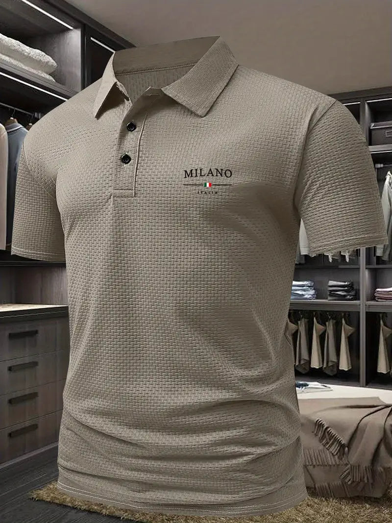 Mannen | Polo met korte mouwen en eenvoudige afwerking
