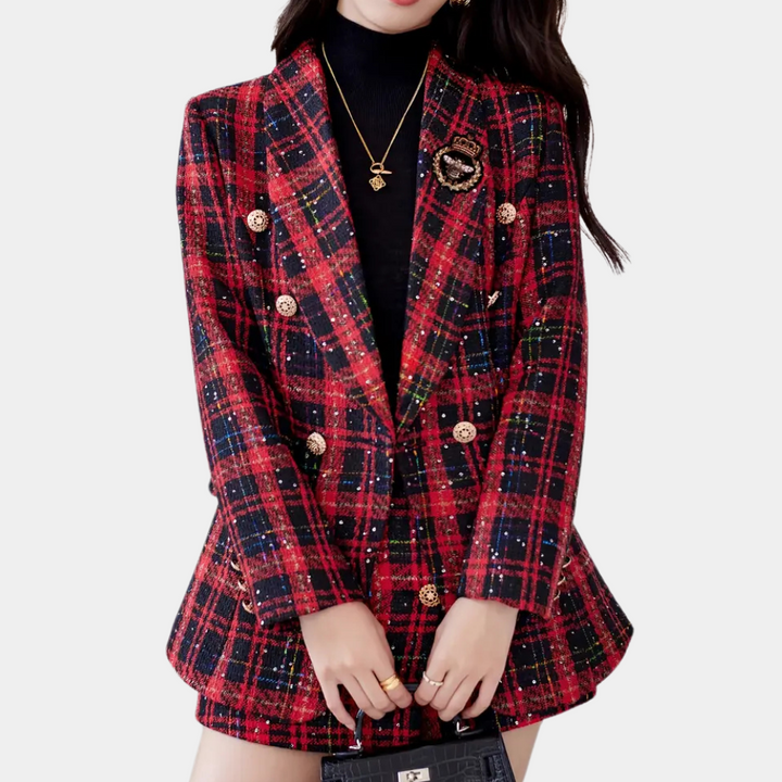 JULIENNE - Stijlvolle Geruite Outfit voor Dames