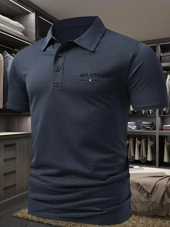 Mannen | Polo met korte mouwen en eenvoudige afwerking