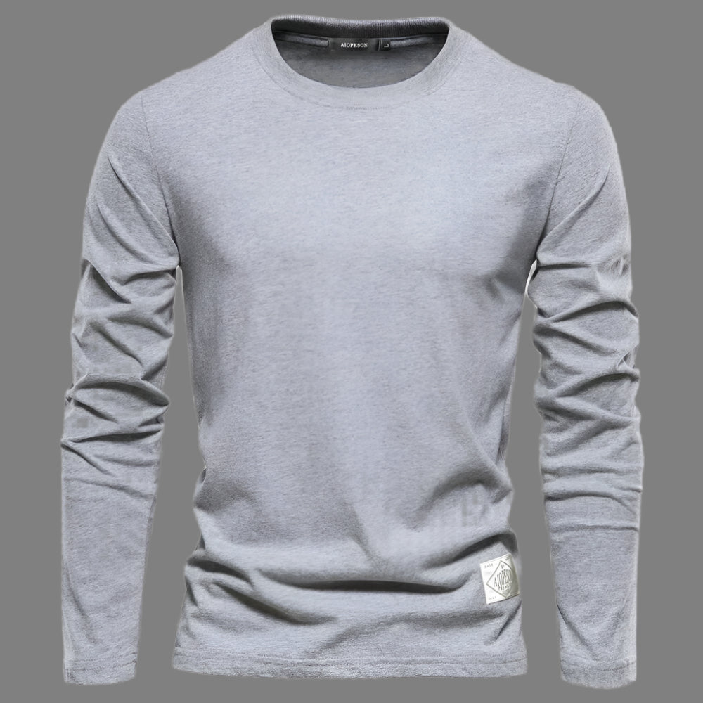 Mannen | Blouse met lange mouwen en ronde hals