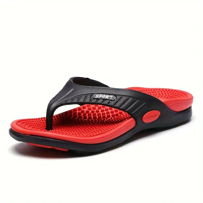 Mannen | Slippers met patroon in het voetbed en rechte pasvorm