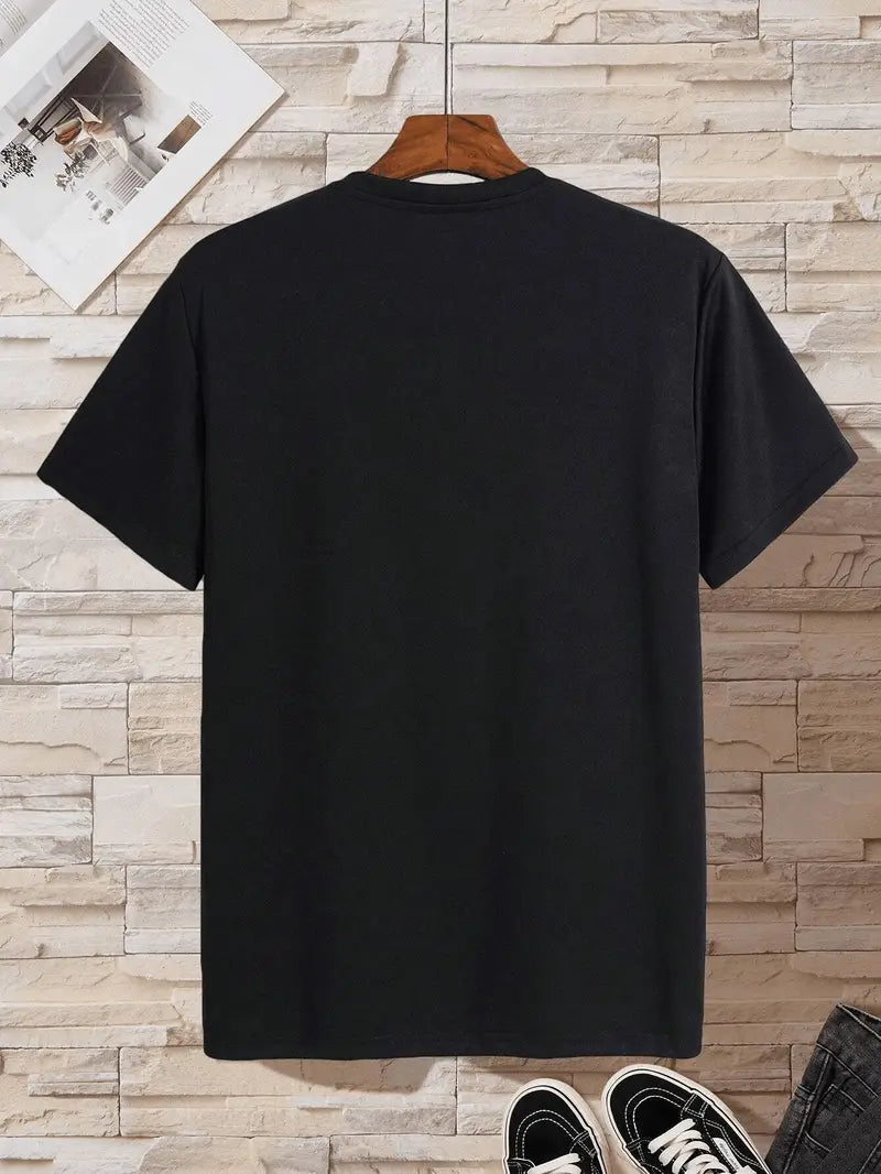 Mannen | V-hals shirt met korte mouw en strakke afwerking