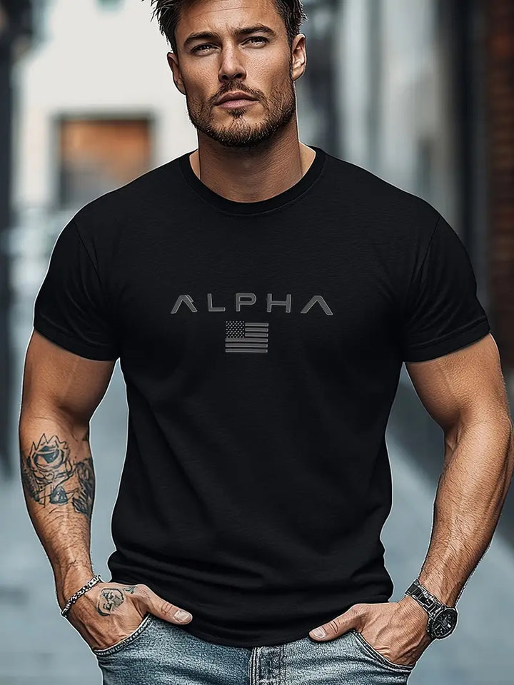 Mannen | Ongedwongen zomer t-shirt met ronde hals