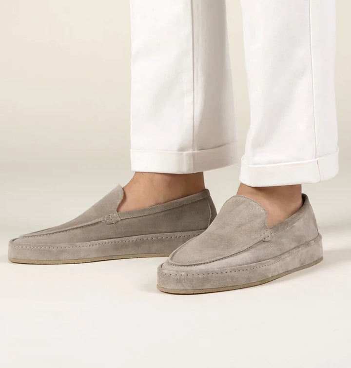 Mannen | Zacht gestructureerde loafers met een platte zool