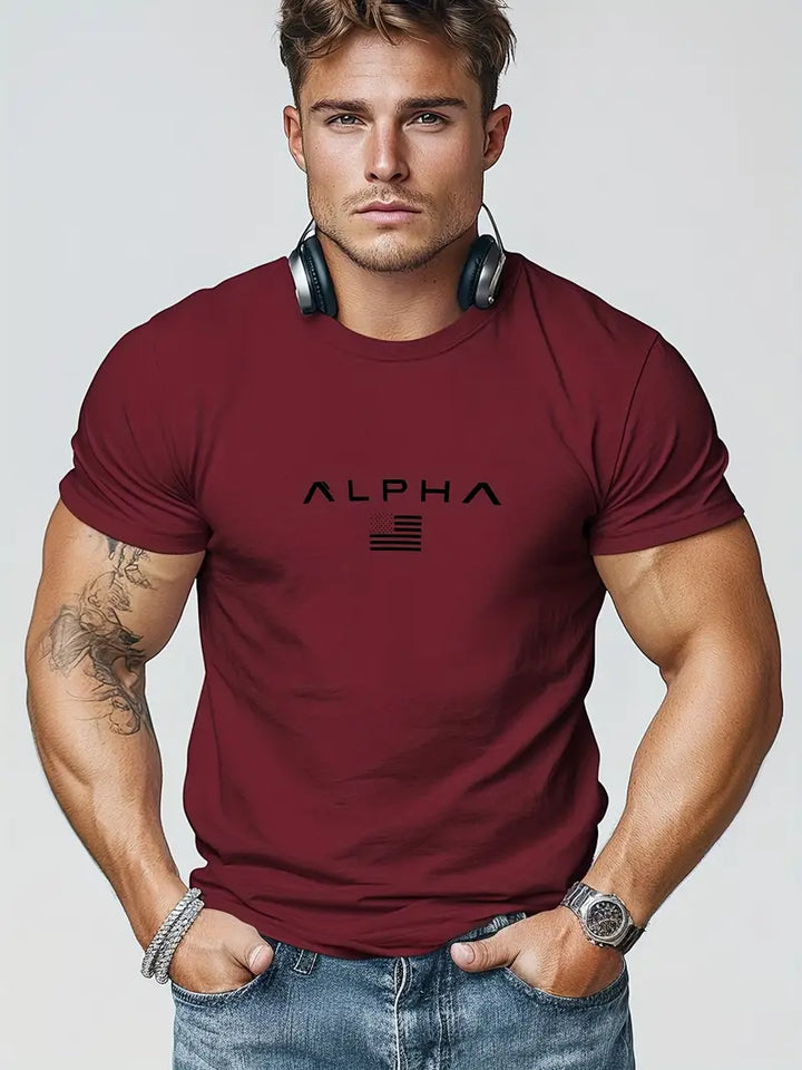 Mannen | Ongedwongen zomer t-shirt met ronde hals