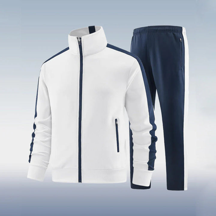 Mannen | Tweedelig trainingspak met rits en elastische broek