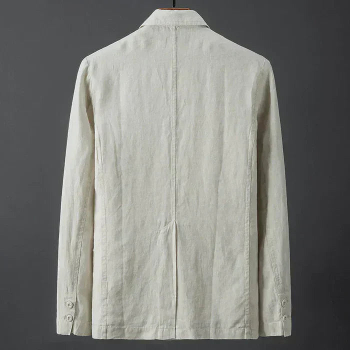 Mannen | Geknoopt blazer met opgestikte zakken