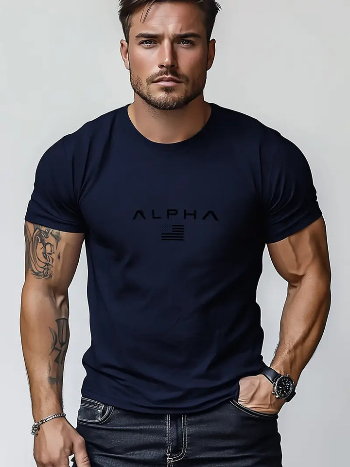 Mannen | Ongedwongen zomer t-shirt met ronde hals