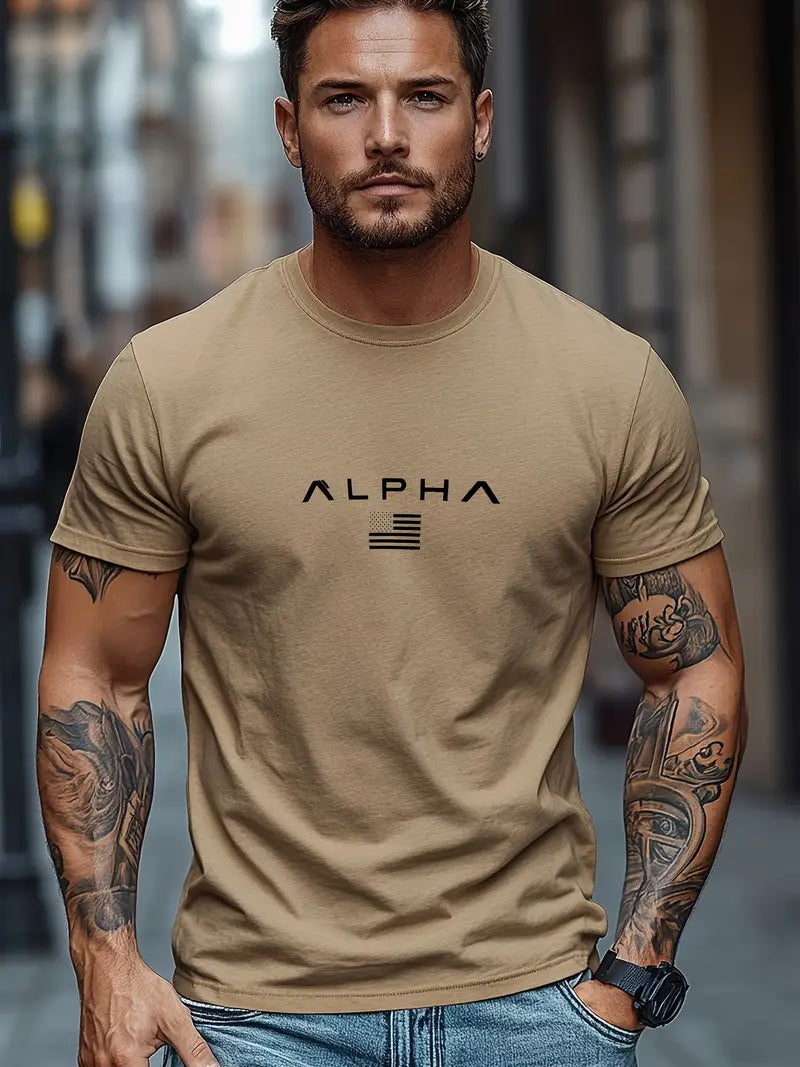 Mannen | Ongedwongen zomer t-shirt met ronde hals