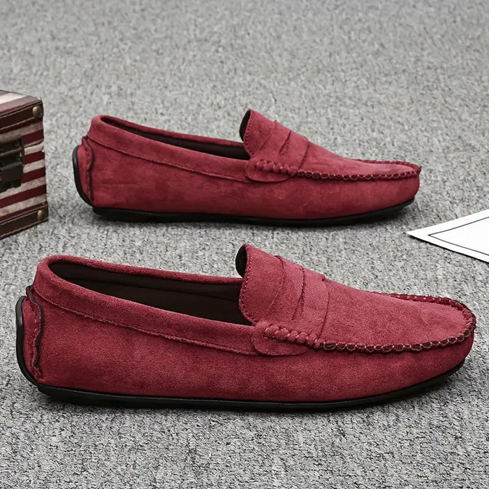 Mannen | Tijdloze loafers met stikselaccent en rechte pasvorm