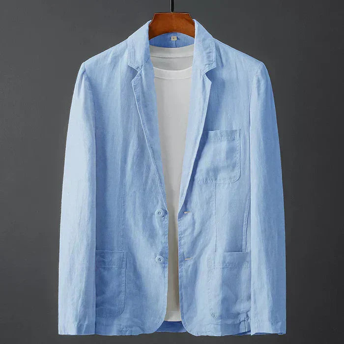 Mannen | Geknoopt blazer met opgestikte zakken