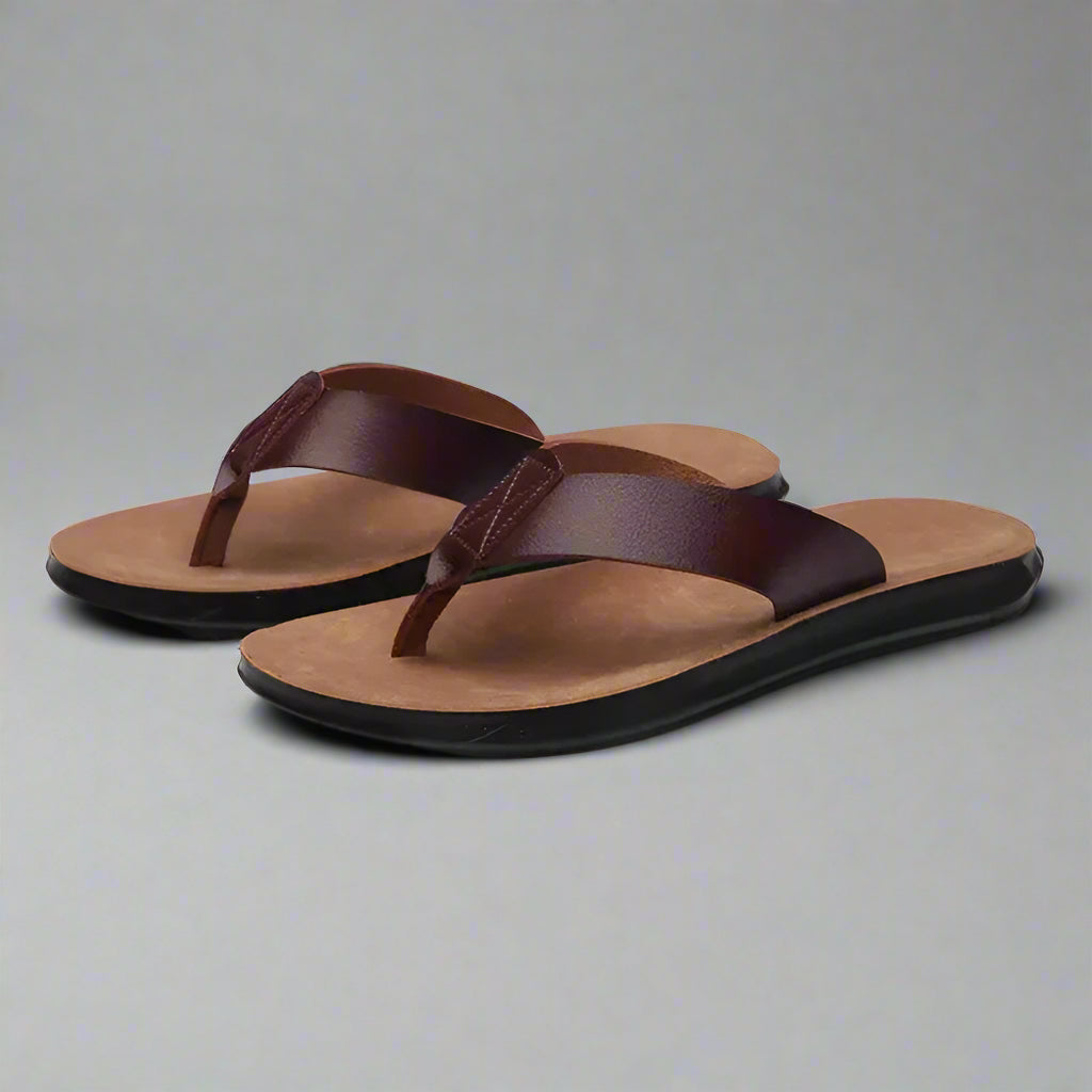 Mannen | Slippers met open model en verzorgde gegevens