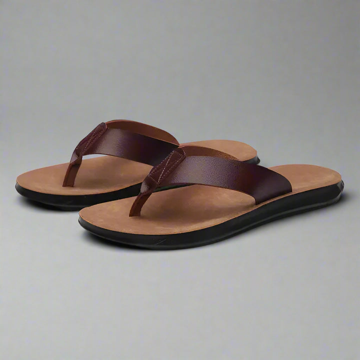 Mannen | Slippers met open model en verzorgde gegevens