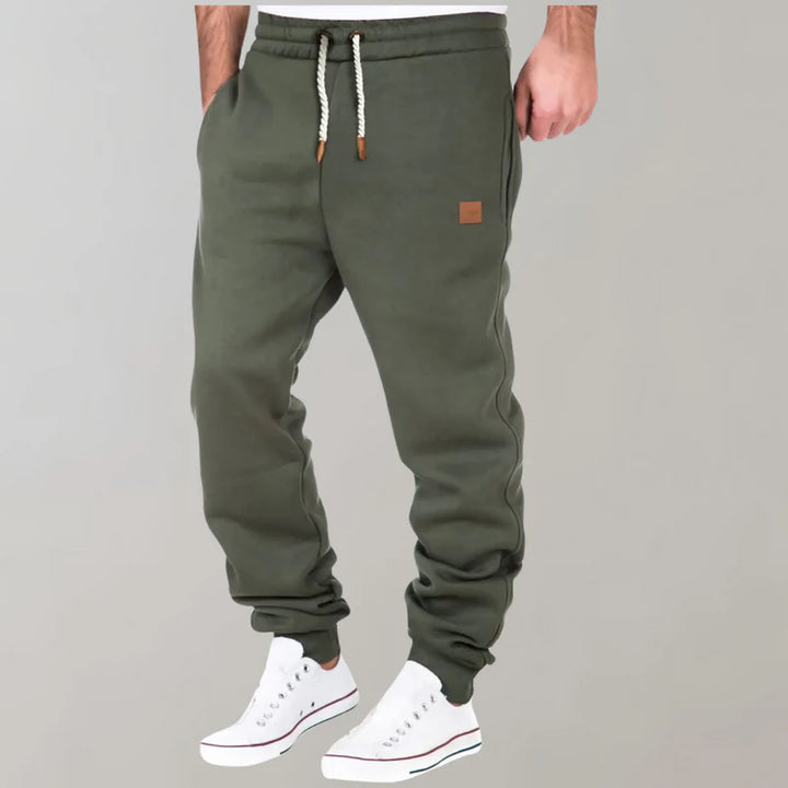 Mannen | Joggingbroek met elastische tailleband en rechte pijpen