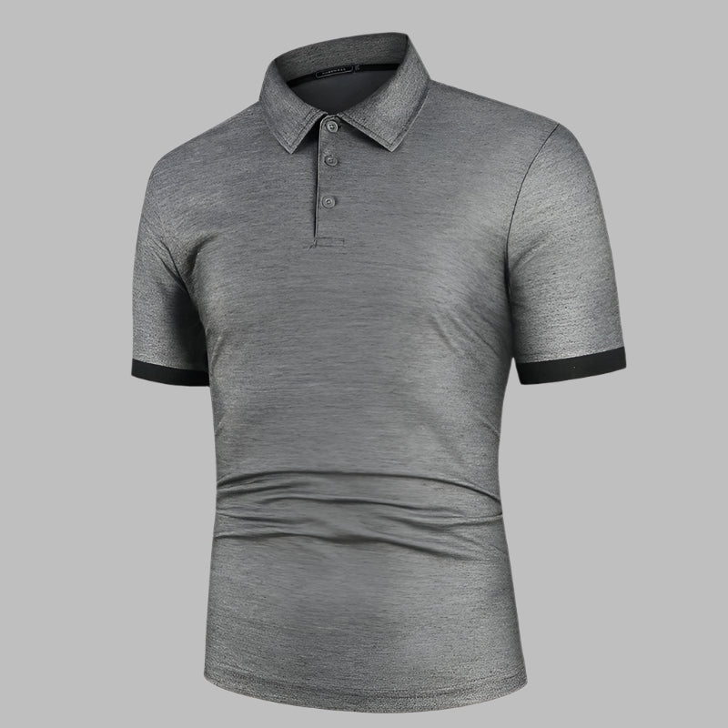 Mannen | Poloshirt met subtiele contrasttrim en rechte pasvorm