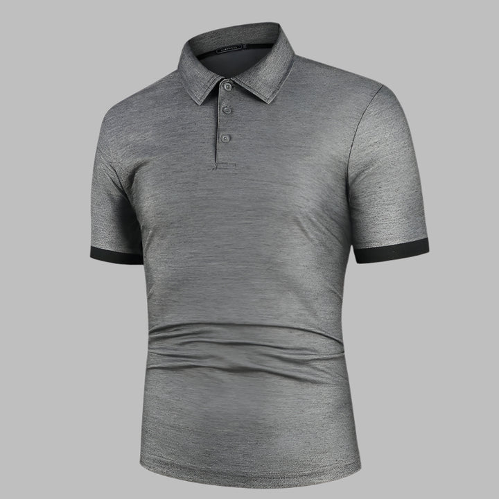 Mannen | Poloshirt met subtiele contrasttrim en rechte pasvorm