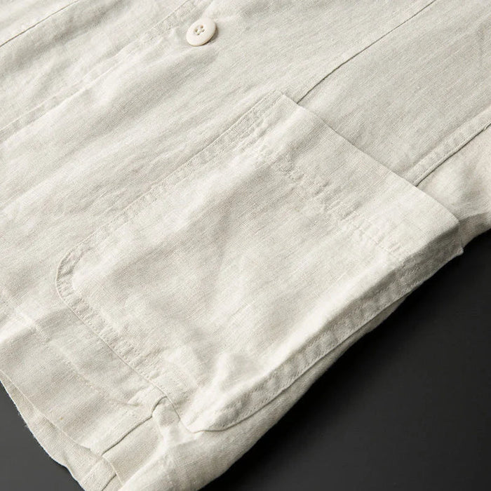 Mannen | Geknoopt blazer met opgestikte zakken
