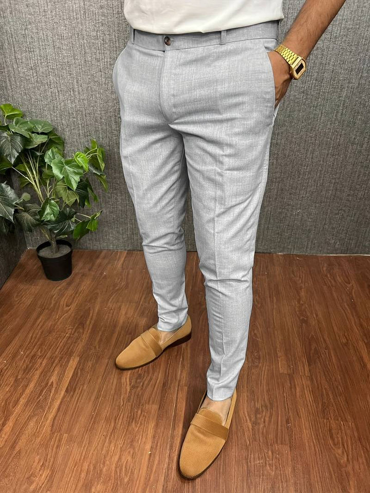Mannen | Chino broek met rechte pasvorm en nette afwerking