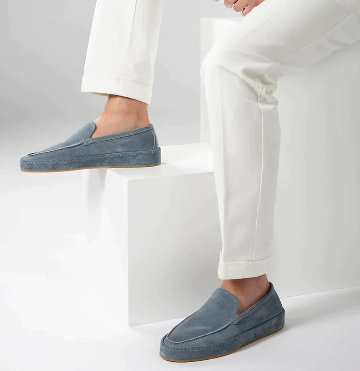 Mannen | Zacht gestructureerde loafers met een platte zool