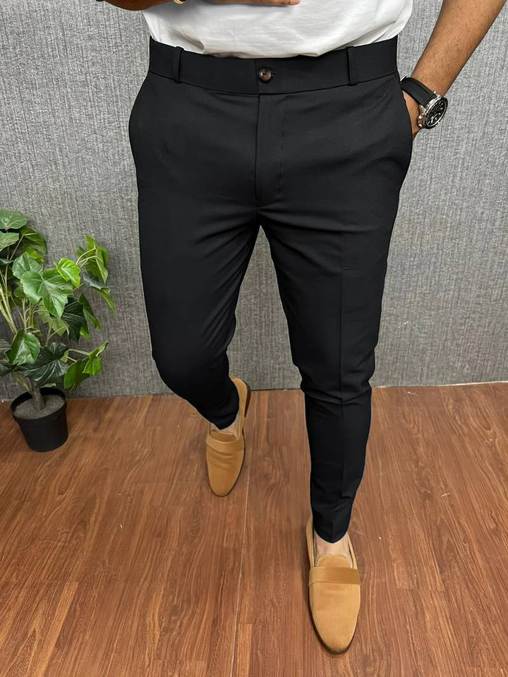 Mannen | Chino broek met rechte pasvorm en nette afwerking