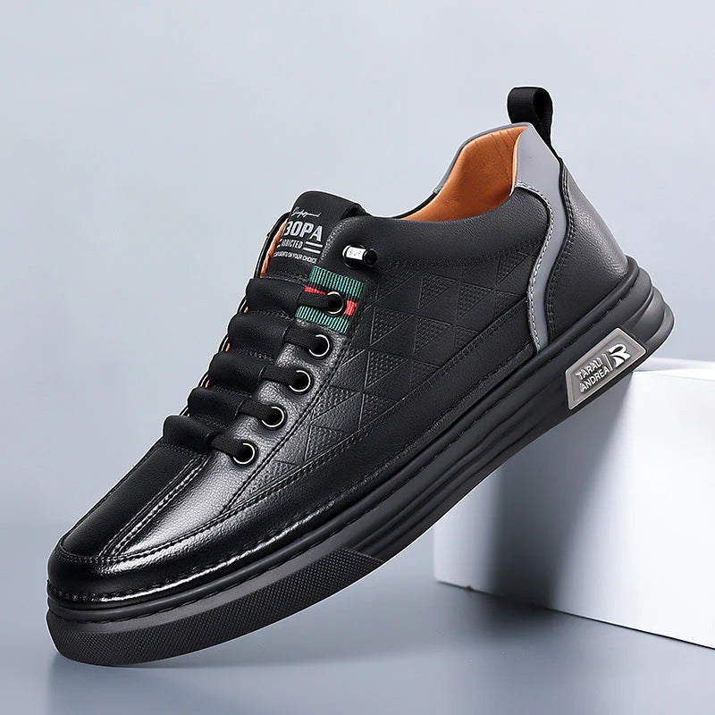 Mannen | Lage sneaker met driehoekpatroon