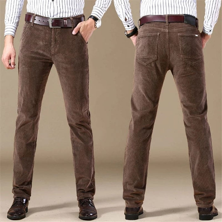 Mannen | Corduroy broek met rechte pijpen en klassieke afwerking