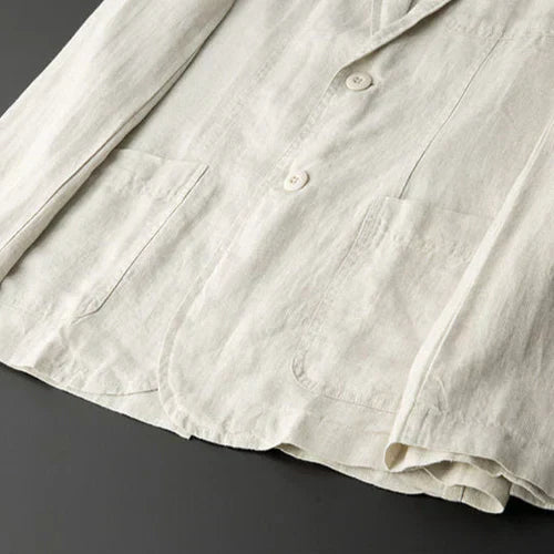 Mannen | Geknoopt blazer met opgestikte zakken