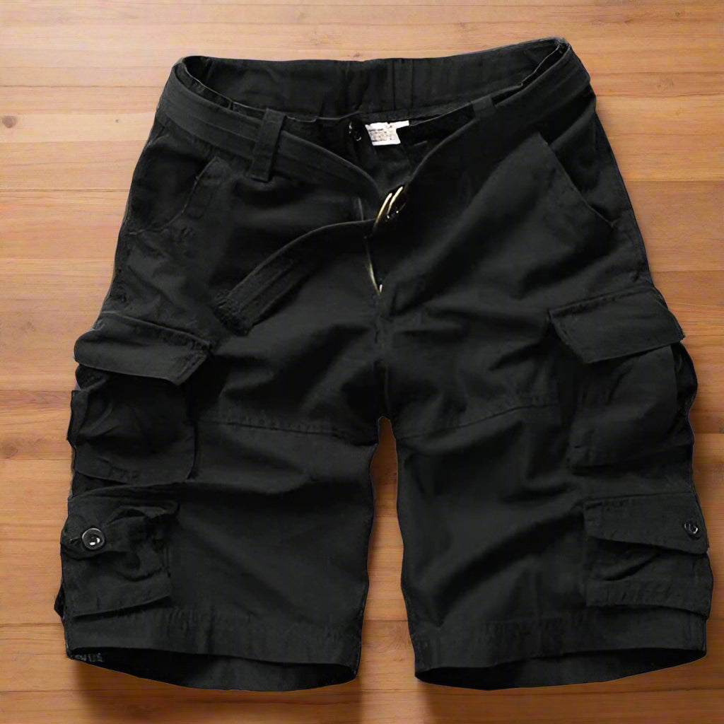 Mannen | Cargoshorts met legerprint en praktische details
