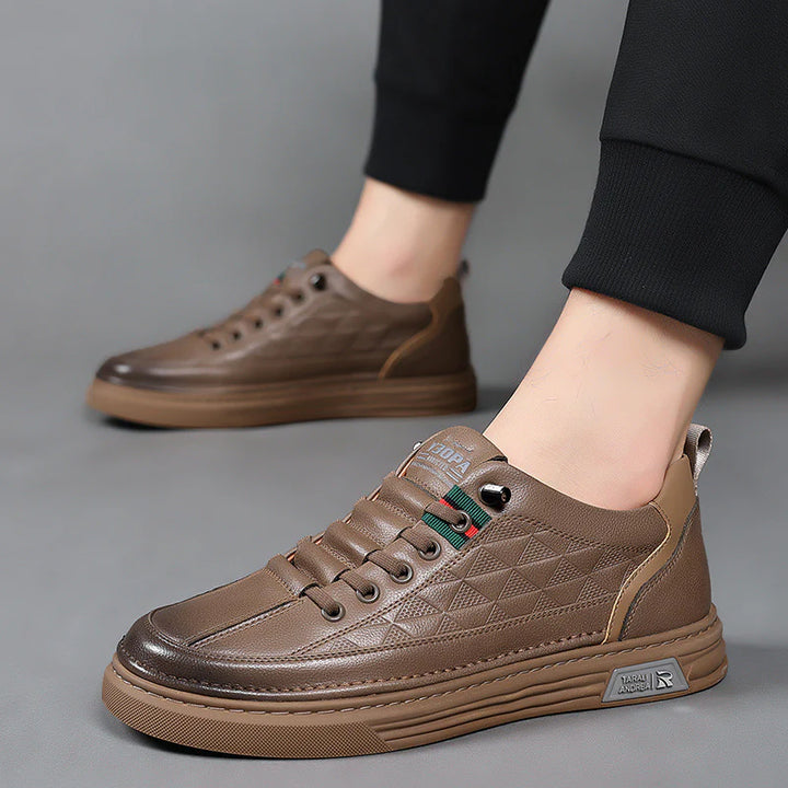 Mannen | Lage sneaker met driehoekpatroon