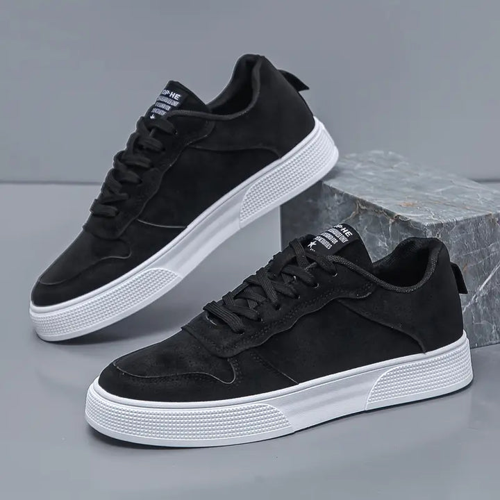 Mannen | Vetersneakers met profielzool in retro stijl