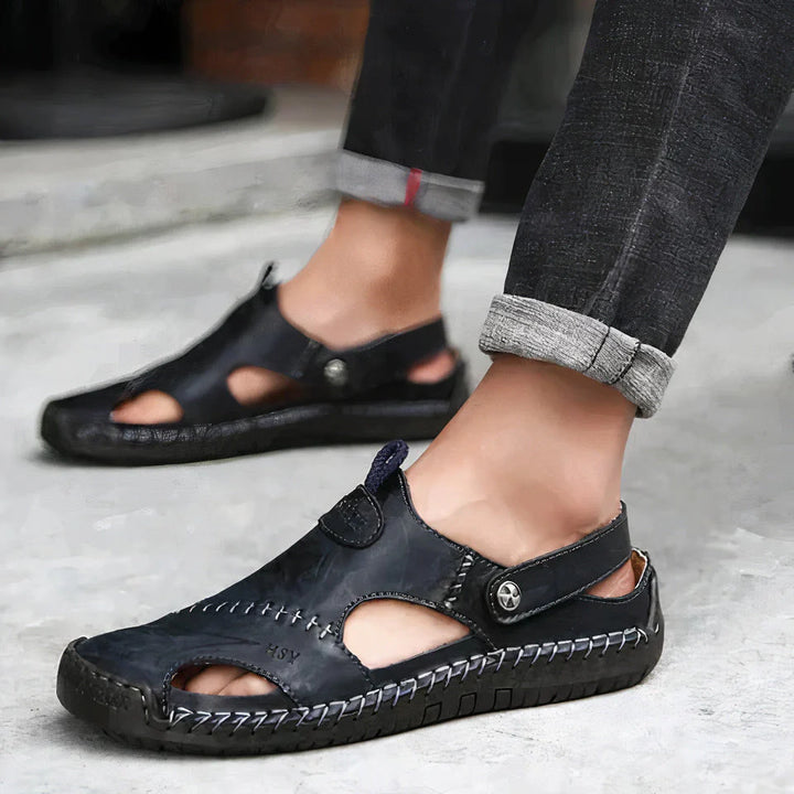 Mannen | Instapschoenen met stijlvol stikselpatroon