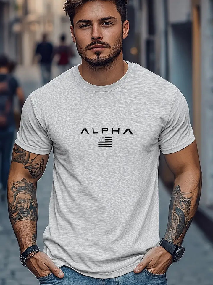 Mannen | Ongedwongen zomer t-shirt met ronde hals