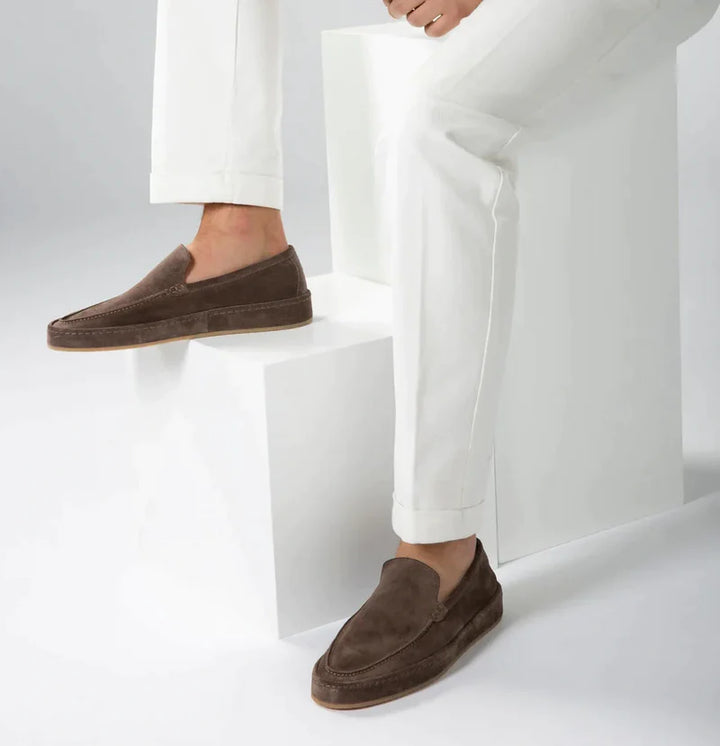 Mannen | Zacht gestructureerde loafers met een platte zool