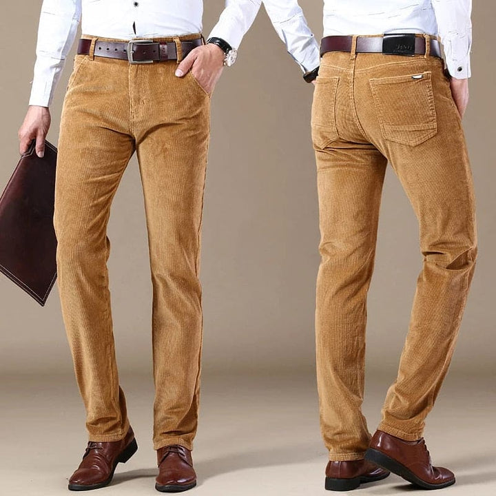 Mannen | Corduroy broek met rechte pijpen en klassieke afwerking