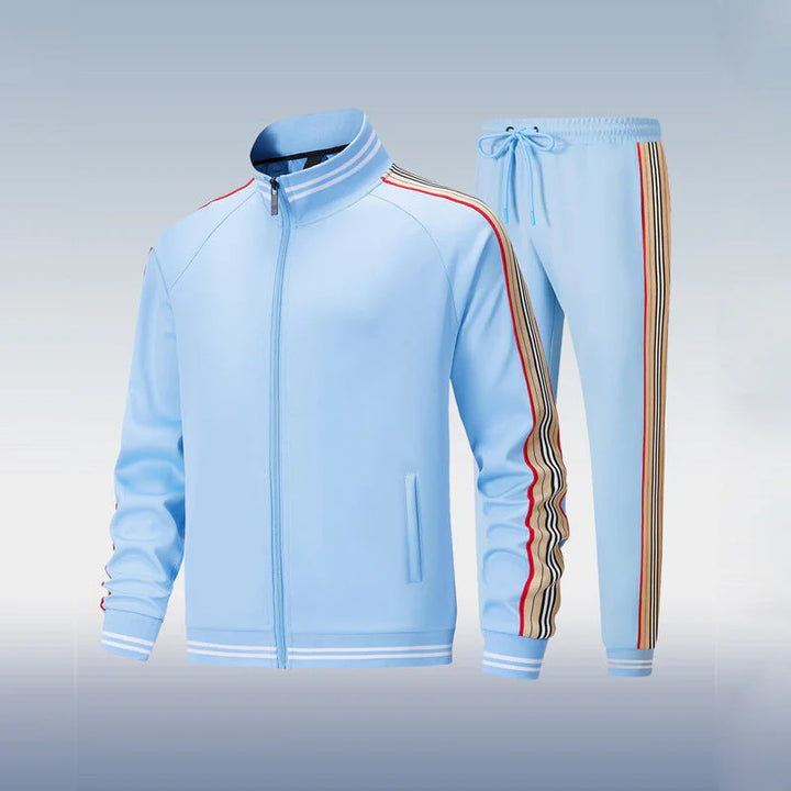 Mannen | Tweedelig trainingspak met rits en elastische broek