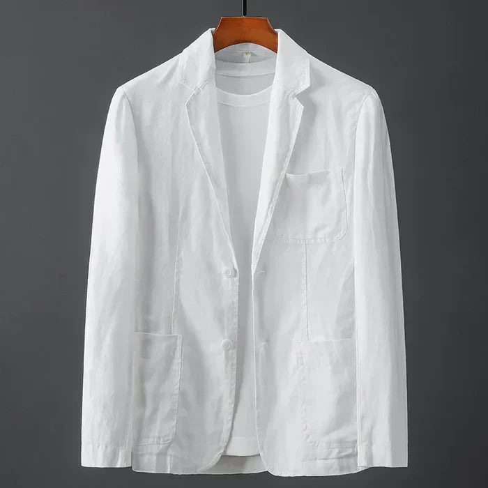 Mannen | Geknoopt blazer met opgestikte zakken