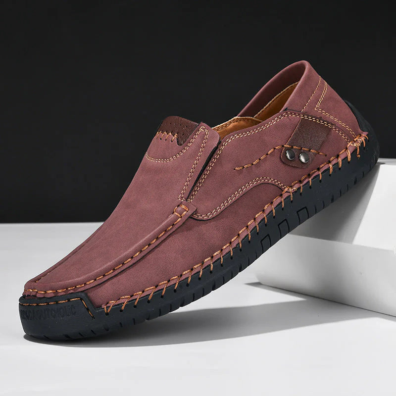 Mannen | Loafer met bovenwerk met zichtbare stiksels
