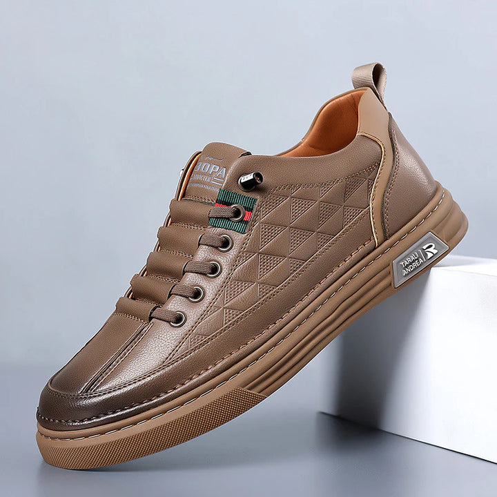 Mannen | Lage sneaker met driehoekpatroon