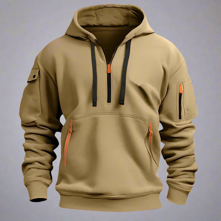 Mannen | Sweatshirt met capuchon en strak ontwerp