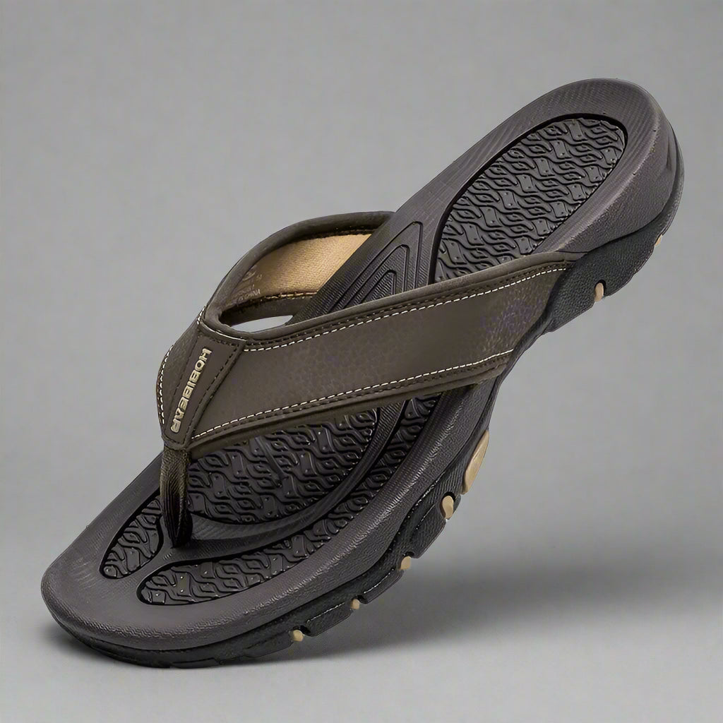 Mannen | Slippers met brede band en stevige zool