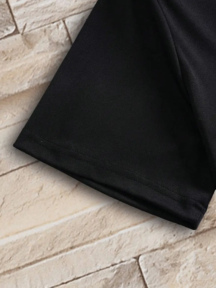 Mannen | V-hals shirt met korte mouw en strakke afwerking