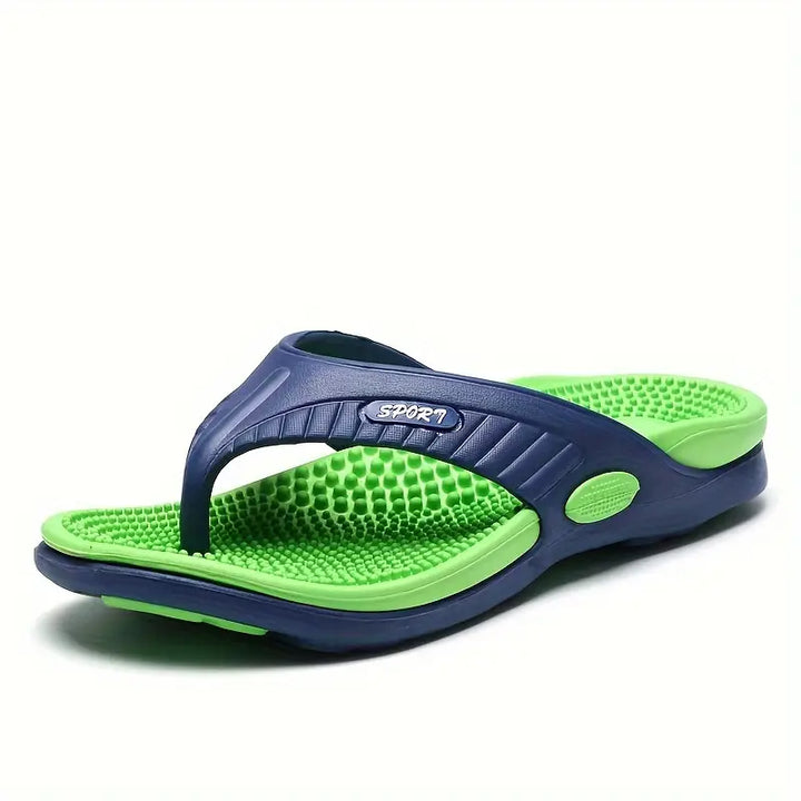 Mannen | Slippers met patroon in het voetbed en rechte pasvorm