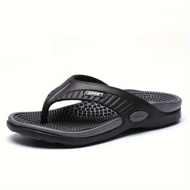 Mannen | Slippers met patroon in het voetbed en rechte pasvorm