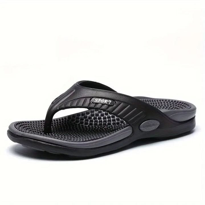 Mannen | Slippers met patroon in het voetbed en rechte pasvorm